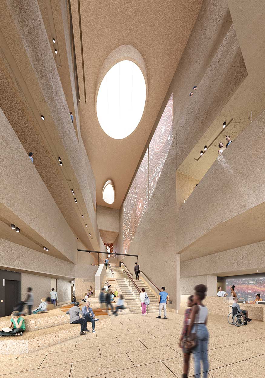 Architect impression - phase 7 - atrium internal view