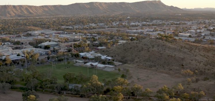 Aerial shot of Alice Springs