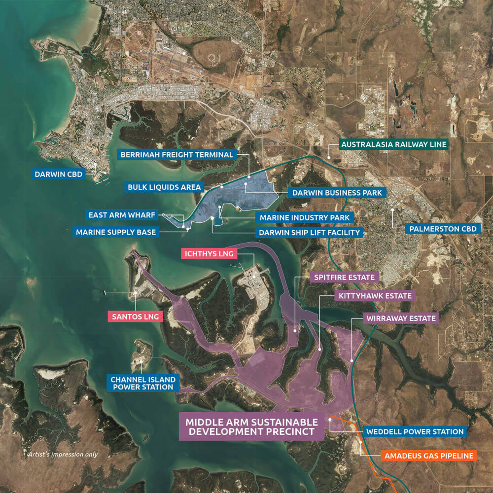 Middle Arm Sustainable Development Precinct Supporting Infrastructure Map